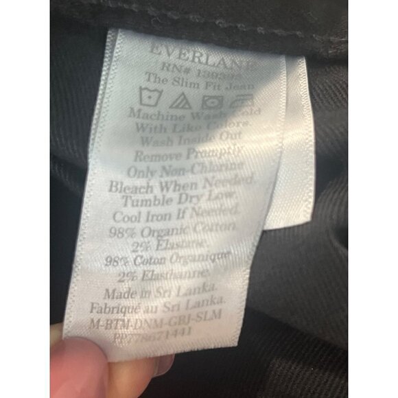 Everlane The Slim Fit Jeans in Black 30x32 New Mens Denim Pants - Picture 9 of 13